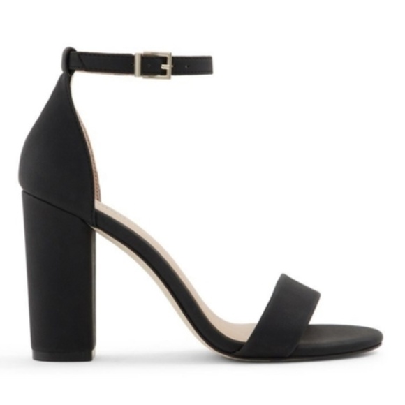 New Women's Black Open Toe Heeled Sandals Size 10 - Picture 3 of 15